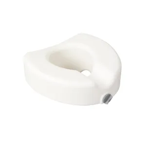 Drive Medical 12014 Premium Plastic Raised Toilet Seat with Lock, Elongated