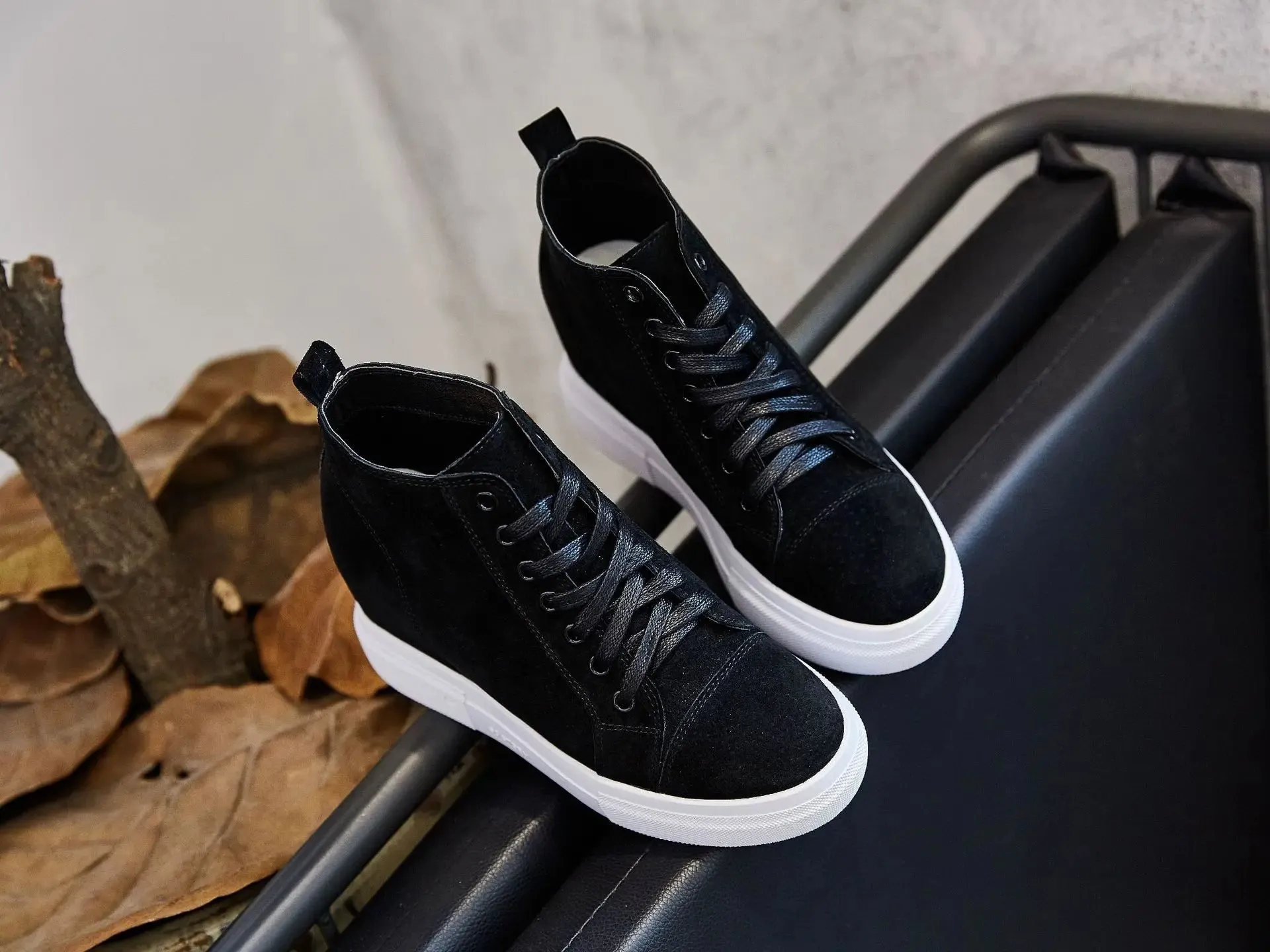 Joskaa 2024 New Cute New Black Platform Sneakers