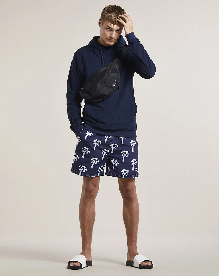 PULCO PALM PRINT MENS SWIM SHORTS | NAVY