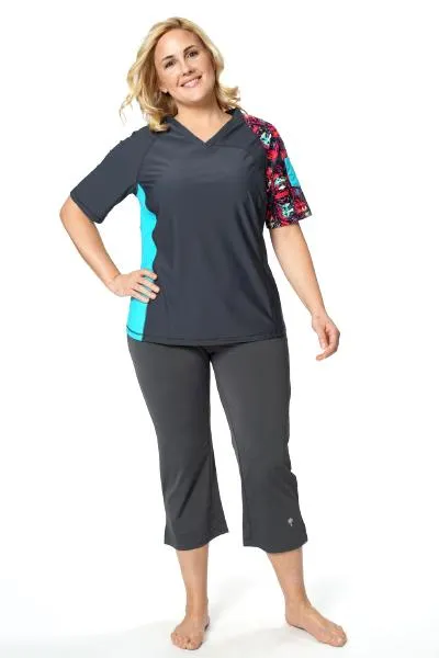 V-Neck Coastal Rashguard Swim Top