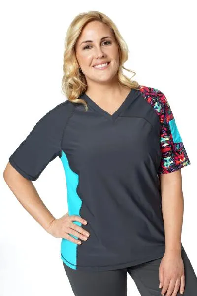 V-Neck Coastal Rashguard Swim Top
