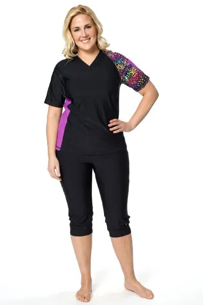 V-Neck Coastal Rashguard Swim Top